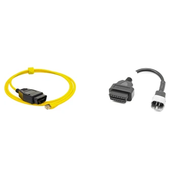 2PCS ESYS кабел за данни For-BMW ENET Ethernet към OBD интерфейс за E-SYS ICOM кодиране с OBD мотоциклет кабел за Suzuki