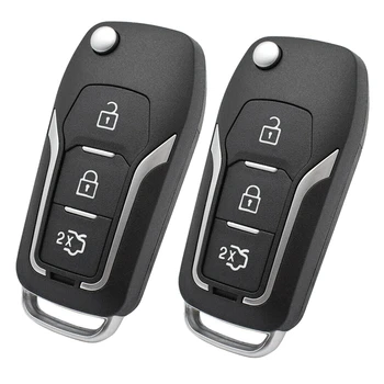 2X автомобил дистанционно ключ черупка дистанционно ключ случай капак за Ford Focus Fiesta Mondeo S-Max C-Max