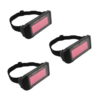 3X Автоматично потъмняване Заваръчна каска DIN11 Издръжлива автоматична промяна на светлината Анти-отблясъци Очи Шит очила маски Авто нюанси