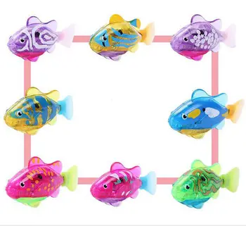 4 парчета/партида Плуване Електронни риба активирани батерии Играчка за баня Домашни любимци за играчки за декориране на резервоари