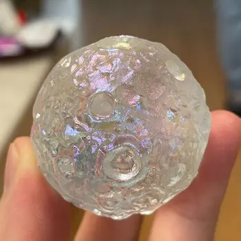 40mm галванично Прекрасен груб Rainbow Aura кристална сфера топка аура кварц естествен кристал изцеление Рейки лечебни камъни