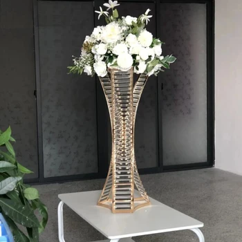 5 комплекта Акрилна сватба Centerpiece кристал маса centerpieces 80 CM стълб път води парти ваза DIY декорация