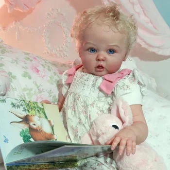 60CM Преродени кукли с вена Меки силиконови крайници кърпа тяло прероден бебе кукла играчка за момиче ръчно изработени малко дете кукла комплект