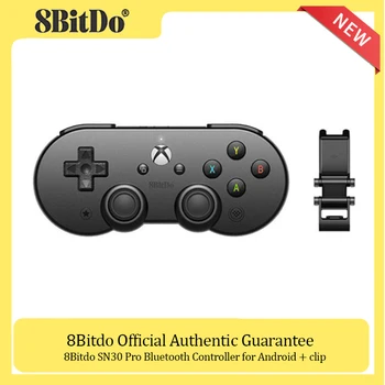 8BitDo SN30 Pro Bluetooth безжичен игрови контролер за Xbox Cloud Gaming на Android включва клип с клип за Xbox контролер