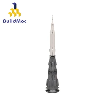 BuildMoc Space 1:110 Съветска лунна ракета N1 (N-1) Комплект строителни блокове Военни космически кораби Играчки за превозни средства за деца Подарък за рожден ден