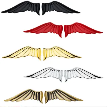 Car Angel Wings Eagle Wings Decals Личностно модифицирани аксесоари Стикери за кола 3D триизмерна метална декорация Универсална