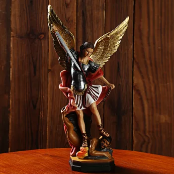 Creative смола занаяти орнаменти католически подаръци убиване демони ангел декорации религиозни църковни декорации
