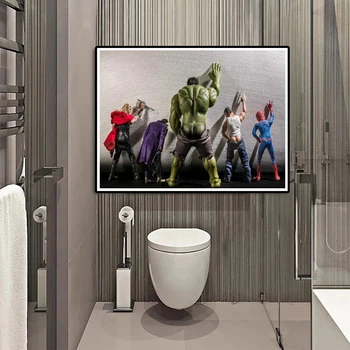 Disney Avengers филм Хълк платно плакат и печат супергерой тоалетна тор плакат платно стена изкуство декорация дома подарък