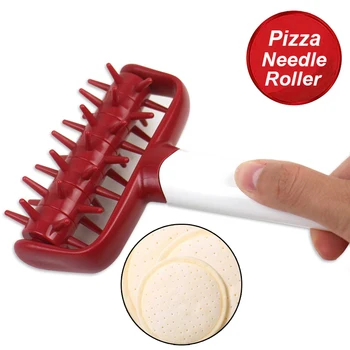 Pizza Roller с игла DIY пица бисквитки тесто ролкови сладкиши пай игла колела Кътър хляб дупка удар инструмент за печене за кухня