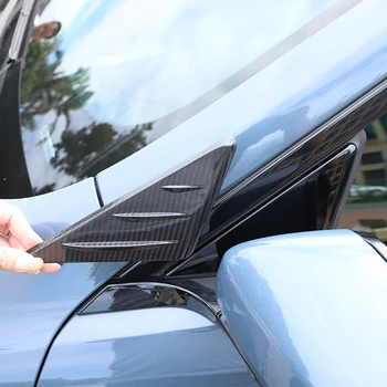 Real Carbon Fiber Car A-колона огледало за обратно виждане триъгълник капак тапицерия за BMW Серия 8 G14 G15 G16 2019-2023 Екстериорни аксесоари