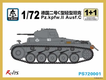 S-модел 1/72 PS720001 Pz.kpfw.II Ausf.C Пластмасов модел комплект