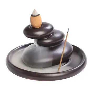 Sansheng камък обратен поток тамян горелка трайни & еко приятелски високо качество Sansheng камък обратния поток тамян горелка за медитация