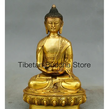 Будизъм стар бронз Амитаба Шакямуни Буда Татагата Буда Статуя на Падмапани