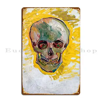 Ван Гог череп 1887 метална плоча плакат стена плакет дизайни стена декор кръчма стенопис бар калай знак плакат