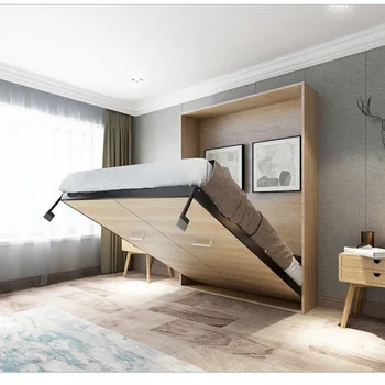 Невидим обков за легло нов многофункционален домашен стенен висящ сгъваем гардероб за окачване на стена интегриран скрит дрямка