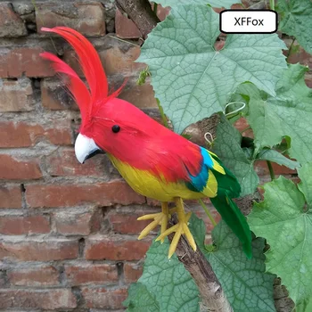 нов реален живот червено-зелен папагал модел пяна &пера симулация птица подарък около 20cm xf0124