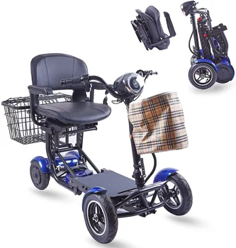 Пътуване 4 колела възрастни електрически инвалиди инвалиди сгъваема мобилност скутер за възрастни
