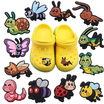 1-12Pcs Mantis Ant Butterfly DIY Kids Croc Jibz Charms Декорации Насекоми Аксесоари за катарама за обувки Сладки подаръци за рожден ден