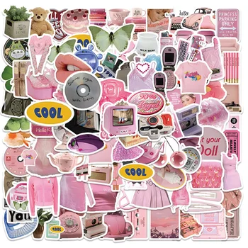 10/30/50/100PCS Розови носталгични елементи Girly сърце стикери DIY хладилник лаптоп багаж скейтборд графити шега стикер