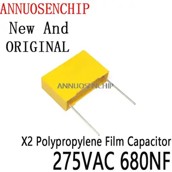 10PCS 0.68UF 10PCS кондензатор X2 кондензатор стъпка 22MM X2 полипропиленов филм кондензатор 0.68UF 275VAC 680NF
