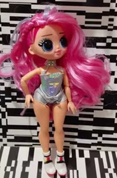 25cm Оригинална кукла MGA LOL Розова коса Star Set голяма сестра 5 стави Красива кукла Най-добър подарък
