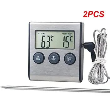 2PCS Цифров термометър за месо Готвене на храна Кухня барбекю сонда Вода Млечно масло Течна фурна Цифров темпераурен сензор метър