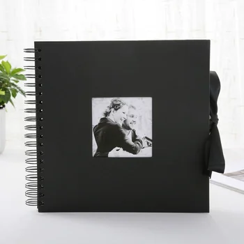 31 x 31cm Фотоалбум Creative 30 черни страници DIY албум Скрапбукинг занаятчийска хартия Фотоалбум за сватбена годишнина GiftsF