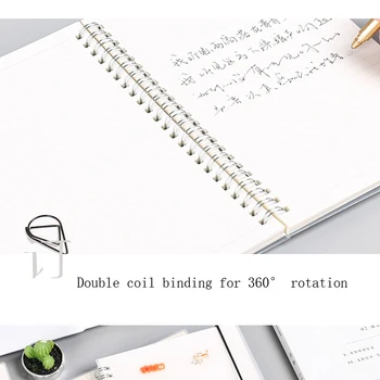 4 бр. прост сладък стил прозрачен PP капак сребърен двоен бобина бележник училище офис тетрадка