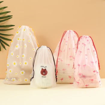 50pcs/set Сладък шнур чанта пътуване преносими обувки дрехи бельо кърпа водоустойчив съхранение чанта грижа за кожата козметични организира