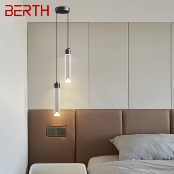BERTH Съвременна месингова LED висяща лампа 3 цвята Творческа декоративна висяща светлина за стая за домашно легло