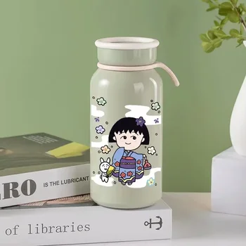 Cherry Maruko-chan анимация около 304 неръждаема стомана термос чаша момичета вода чаша студенти преносими да отида чаши