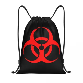 Custom Umbrella Corporations Biohazard Logo Шнур чанти за пазаруване Йога раници Мъже Жени Спорт Фитнес Сакпак