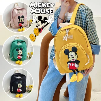 Disney Мики Маус раници Преносими деца пътуване пазаруване раници момчета момичета сладък Мики рамо чанта деца раница