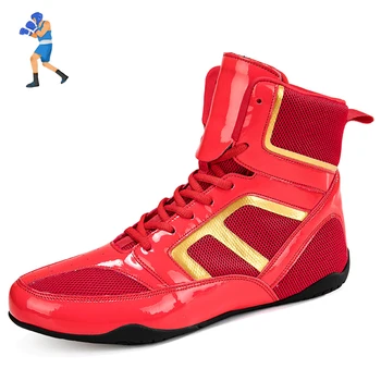 Gym Professional Men Wrestling Boots Fight Boxer Shoes Висококачествени унисекс бойни боксови обувки за борба за мъже