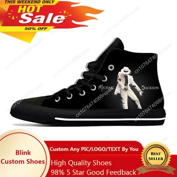 Hot King of Pop Майкъл Джексън рок музика мода ежедневни обувки високо Топ дишащи мъже жени маратонки леки обувки