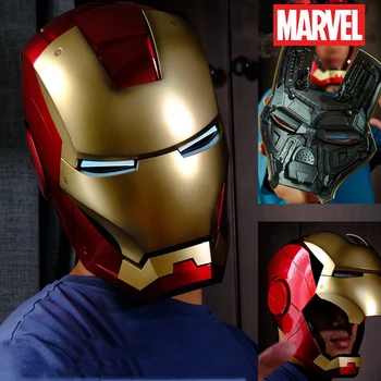 Iron Man каска Mk5 Mk7 Отмъстителите Cosplay 1: 1 Мулти-парче механичен гласов контрол носене маска модел играчка момче коледни подаръци