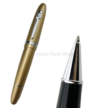 Jinhao 159 Класически метал голям размер многоцветен ролков топка писалка сребро & злато клип бизнес писане мастило писалка