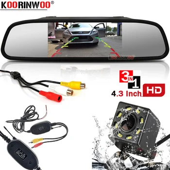 Koorinwoo 2.4G автомобилен монитор за камера за задно виждане Камион обратна система Цветна резервна камера с дисплей на екрана 2 видео вход