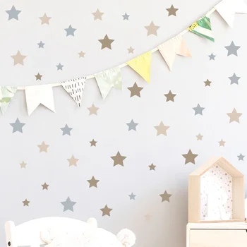 Morandi Star Стикери за стена за детска стая Бебешка детска детска декорация Детска спалня Стикери за стена Стикери за стена Интериор