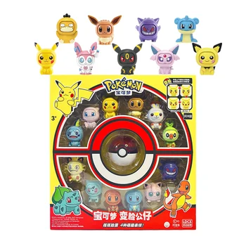 Pokeball Pokemon Pikachu фигури играчки кукла мушкам топка лице промяна джобни чудовища действие фигура дете момчета момичета комплект играчки подаръци