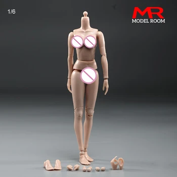 PT021 1/6 мащаб супер гъвкаво женско тяло 12'' бледо действие фигура тяло кукли за 1:6 женски войник главата скулптура дърворезби