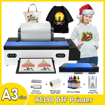 R1390 DTF принтер A3 тениска печатна машина директно към филмов принтер impresora DTF a3 принтер за тениски качулки за всички тъкани