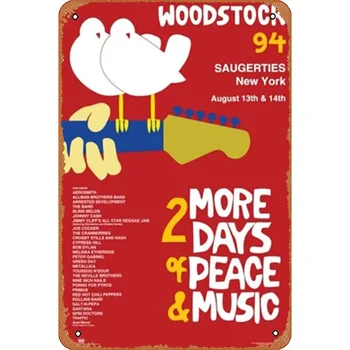 Shvieiart Реколта метал калай знак филм плакат Woodstock '94 Начало Бар Pub Гараж Декор Подаръци Начало стена арт декорация ретро
