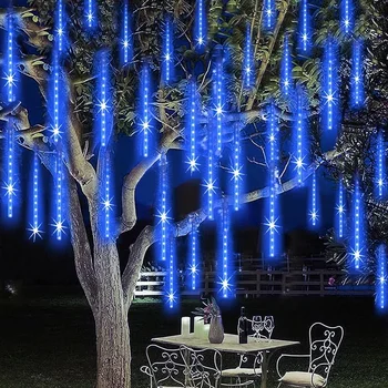 Thrisdar LED метеоритен дъжд светлина Коледа падащ дъжд светлина водоустойчив капка ледена висулка фея низ светлина за празник декор