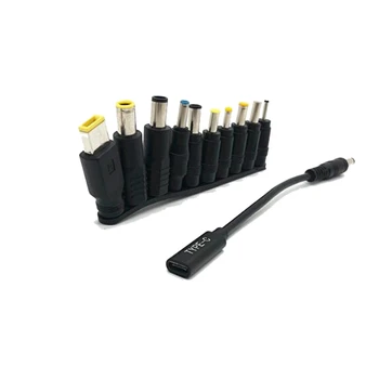 USB тип C PD захранващ адаптер конвертор DC щепсел конектор кабелен кабел 5.5X2.1 mm мъжки за Asus за адаптер за лаптоп Toshiba