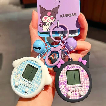 Аниме Sanrio Cinnamoroll Kuromi My Melody Keychain Мини игрова конзола Практична играчка Творчество чанта висулка висящи орнаменти подарък