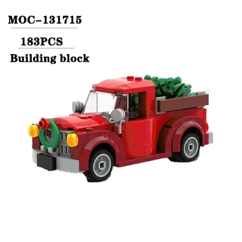градивен блок MOC-131715 Коледно дърво продажба камион модел декорация 183PCS Играчки за момчета Детски рожден ден Коледен подарък