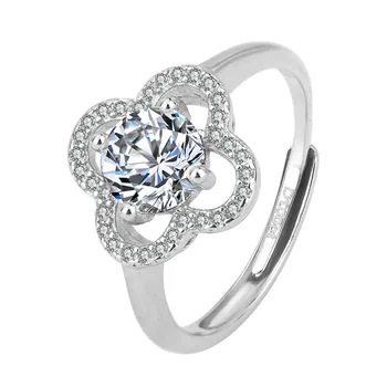 детелина Moissanite диамантен пръстен за жени луксозни фини бижута сватбени пръстени 925 стерлинги сребърни пръстени