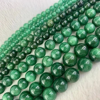 Естествени зелени американски мъниста от слюда Естествен скъпоценен камък Diy Loose Bead For Jewelry Making Strand 15