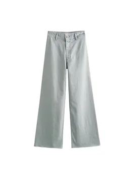 Жени 2023 Есен Нов шик мода прави дънки реколта висока талия цип женски дънкови панталони Mujer